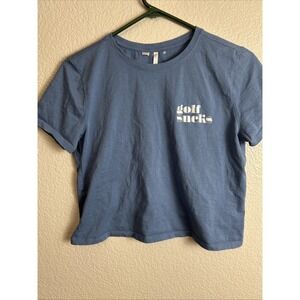 Travis Mathew Women's Golf Sucks Shirt Top Crop Length Size Small